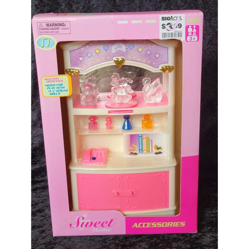Vtg Goldlok Sweet Home Barbie Size Doll Furniture Lot NIB Vanity Refrigerator